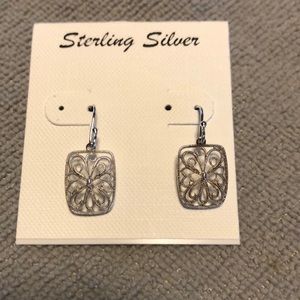 Sterling Silver Filagree Drop Earring